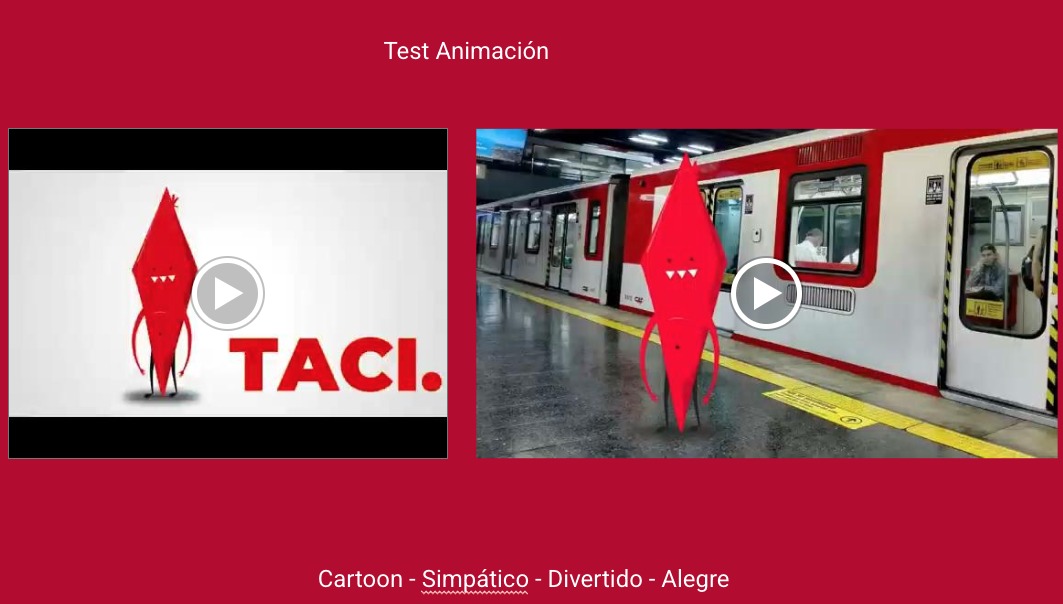 Prueba de animación del personaje Taci